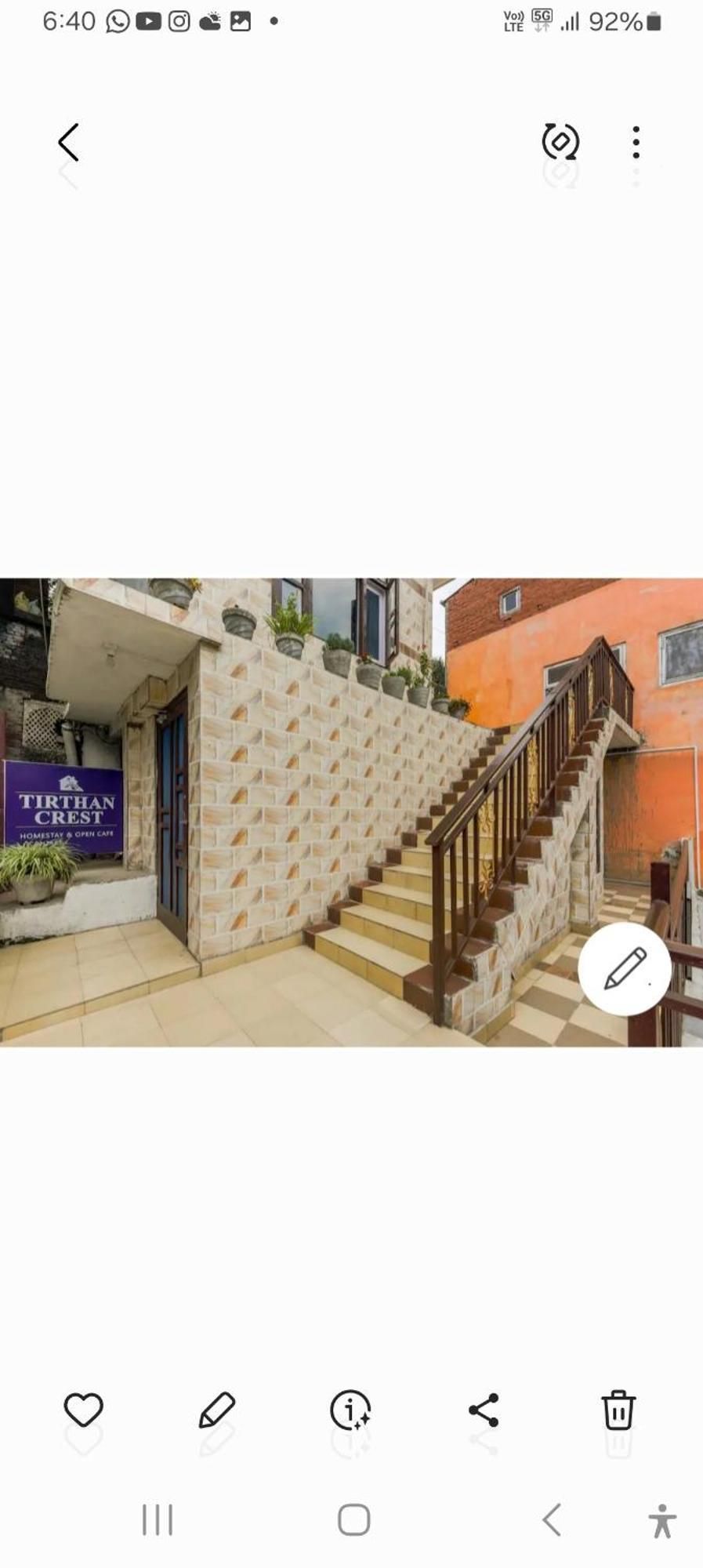 Banjār Tirthan Crest Homestay المظهر الخارجي الصورة